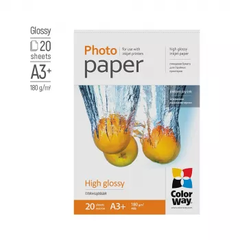 Colorway PG180020A3+ fotopapīrs A3+ Augsta spīduma 180 g/m² Inkjet