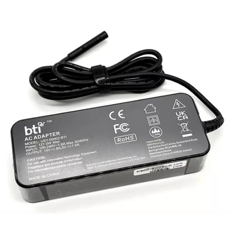 Bti 127W 15V 8A maiņstrāvas adapteris ar Surface savienotāju - EU versija