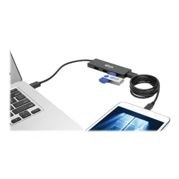 4-Portu Īpaši Plāns Pārnēsājams USB 3.0 SuperSpeed Centrmezgls U360-004-SLIM