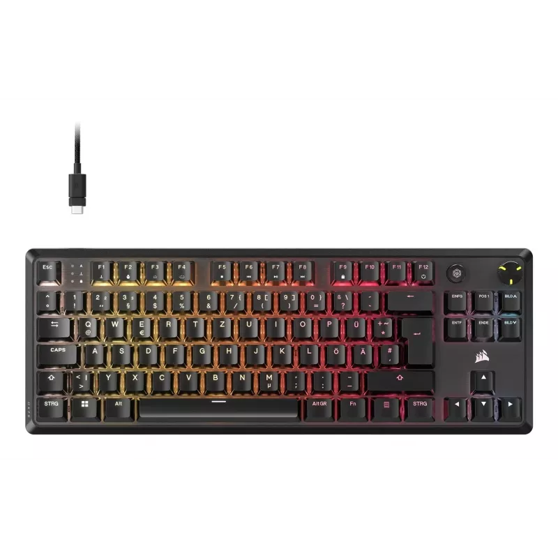 Tastatūra CORSAIR K70 Core TKL USB RGB LED Melna