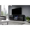 TV skapis Cama Meble QIU 160 — MDF melns spīdums, 1600×420×570 mm
