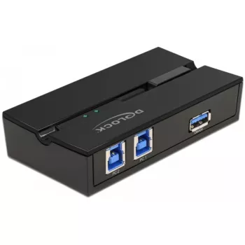 DeLOCK 11495 datoru datu slēdzis 5 Gbit/s Melns Plastmasa