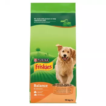 PURINA Friskies Balance Chicken with beef and vegetables - sausā suņu barība - 15kg