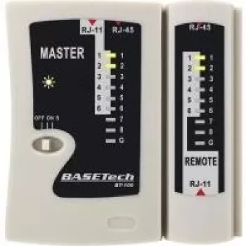 Basetech kabeļu testeris BT-100 RJ-45, RJ-11