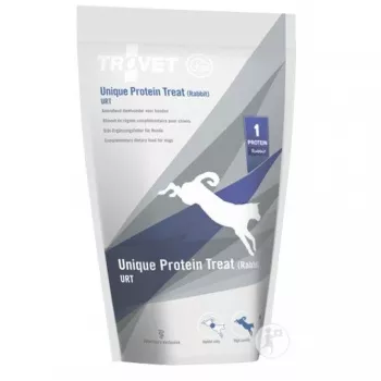 Suņu gardums TROVET Unique Protein Treat URT Rabbit 125 g — hipoalerģisks, 55% olbaltumvielas