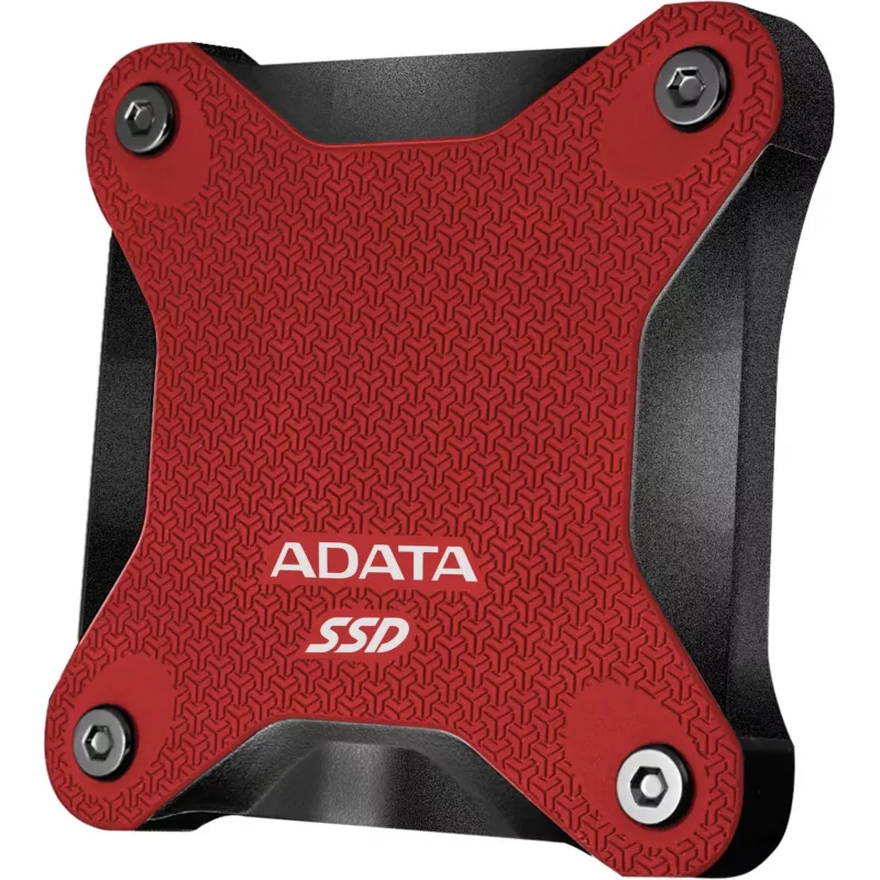 Ārējais SSD ADATA SD620 1 TB, portatīvais, USB 3.2 Gen 2 (Micro-USB B), lasīšana 520 MB/s, rakstīšana 460 MB/s, triecienizturīgs, sarkans