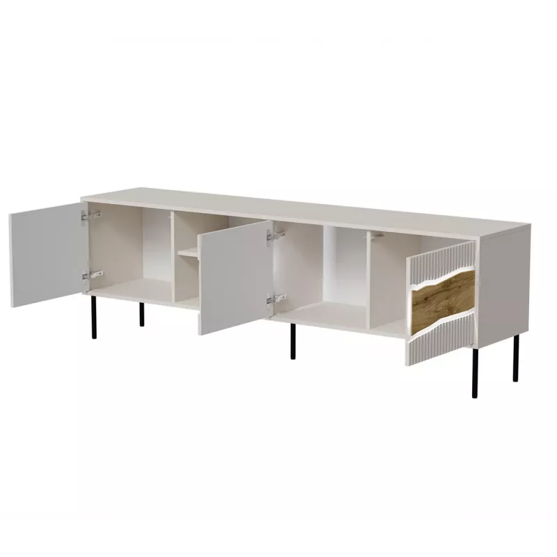 TV skapis cama meble INSERTO 3D1W 190x40x62 cm kašmira apdare ar LED