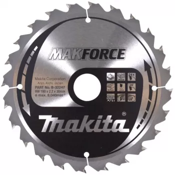 Makita MAKFORCE Ripzāģa asmens kokam - 190 mm - 24 zobi