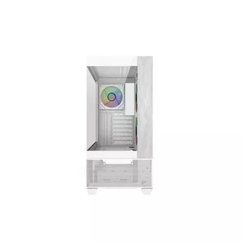 Cooler Master Elite 690 WOOD White korpuss, 270° pilna skata rūdīts stikls, bezšuvju slīpums