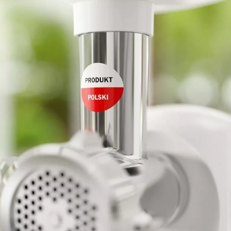 Gaļas maļamā mašīna SMAPP 490.8 — 2200 W, 1 ātrums, 3 sieti (Ø 2,7–8 mm), balta