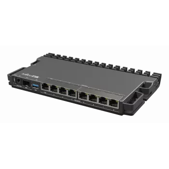 Vadu maršrutētājs MikroTik RB5009UPR+S+IN — 8x RJ-45 PoE porti, 2.5GbE, SFP+ slots, RouterOS
