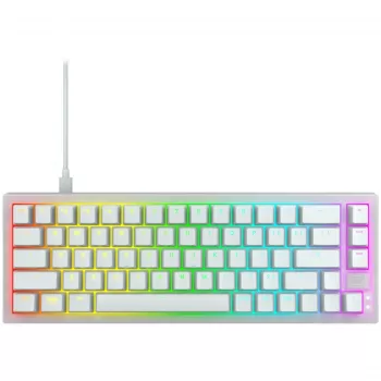 CHERRY K5V2 Kompakta spēļu tastatūra Gaming USB QWERTY Angļu Balta 67 taustiņi RGB LED