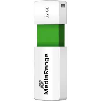 MediaRange USB zibatmiņa 32GB USB 2.0 balta, zaļa (MR973)