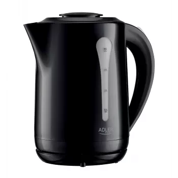 Adler Tējkanna AD 1244 | Elektriskā | 1850 W | 2.5 L | Plastmasa | 360° grozāma pamatne | Melna