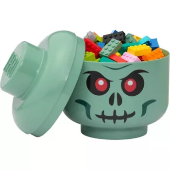 Uzglabāšanas kaste Room Copenhagen LEGO Galvaskauss maza, zaļa/melna