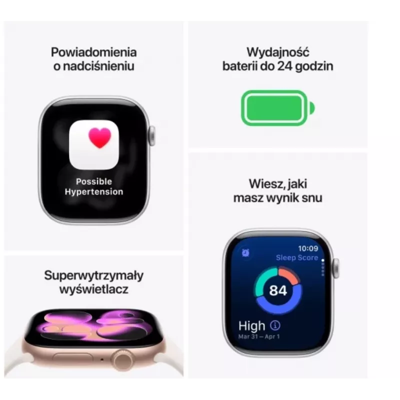 Apple Watch Series 11 GPS 46mm Jet Black Alumīnija Korpuss ar Melnu Sporta Siksniņu S/M