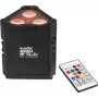 Baterijas RGBW LED Par Gaisma EUROLITE AKKU IP TL-3 QCL ar uzlādējamu bateriju, IP aizsargāts pārnēsājams gaismeklis