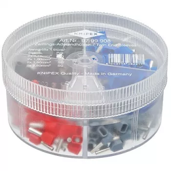Knipex 97 99 908 Ferulu komplekts Vollisoliert Pelēks, Sarkans, Melns, Zils 200 gab.