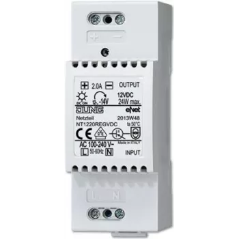 JUNG NT 1220 REG VDC barošanas bloks - 100-240 V - 50/60 Hz - 2 A - Balts - 36 mm