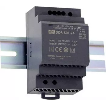 Barošanas adapteris MEAN WELL DDR-60L-12 60W Ieeja 18-75V Izeja 12V