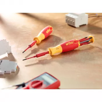 Screwdriveru komplekts wiha 41157 LiftUp electric, izolēts sarkans/dzeltens, 7 gab.
