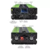Qoltec Monolith sprieguma pārveidotājs | Akumulatora lādētājs | UPS | 2000W | 4000W | 12V uz 230V | Tīrs sinusoidāls | LCD melns-zaļš