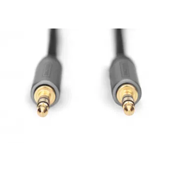 Digitus Audio savienojuma kabelis 3.5 mm ligzda - 3.5 mm ligzda 1.8 m Melns