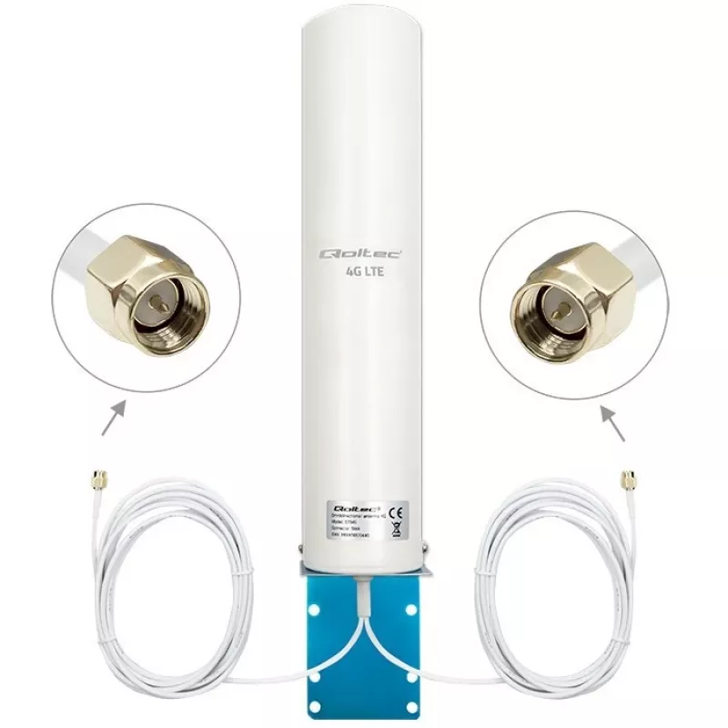 Omnivirziena 4G LTE dubultā antena QOLTEC 57045 12 dBi