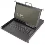 Digitus 17 collu HD LCD KVM konsole ar 16 portu HDMI un vācu tastatūru