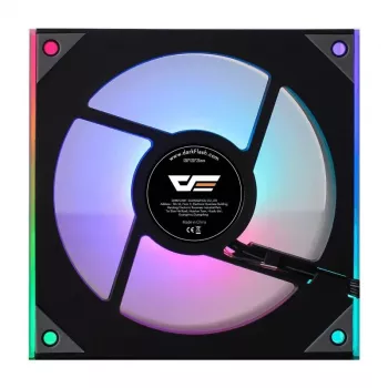 Dzesēšanas ventilators Darkflash DM8 ARGB Melns 120mm