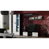 Cama TV statīvs SOHO 140 melns/balts glancēts