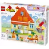 Būvniecības rotaļlieta LEGO Bluey Ģimenes māja ar atmiņas spēli 10459 — 83 gabali, 3 minifigūras, vecums 3+