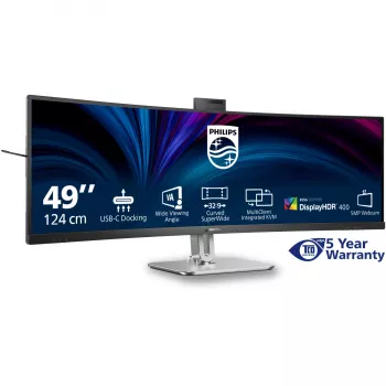 Philips 5000 sērija 49B2U5900CH/00 datora monitors 124 cm (48.8 collas) 5120 x 1440 pikseļi Dual QHD LCD Melns