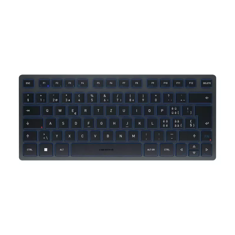 Bluetooth tastatūra CHERRY KW 7100 MINI BT QWERTZ Šveices zila bezvadu