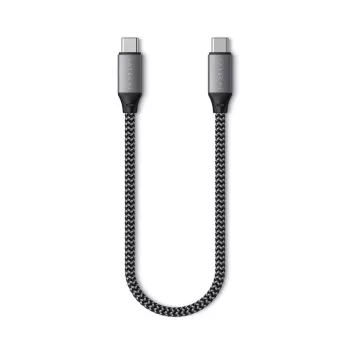 Satechi USB-C kabelis (USB-C vīriešu savienotājs uz USB-C vīriešu savienotāju) - 25 cm - 100 W (ST-TCC10M)
