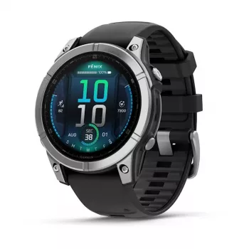 Garmin Fenix E 3.3 cm (1.3) AMOLED 47 mm Digitāls 416 × 416 pikseļi Skārienekrāns Nerūsējošais tērauds Wi-Fi GPS (satelīts)