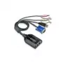 ATEN KA7178 KVM adaptera kabelis – Dual USB VGA ar audio un Virtual Media atbalstu (KM0932)