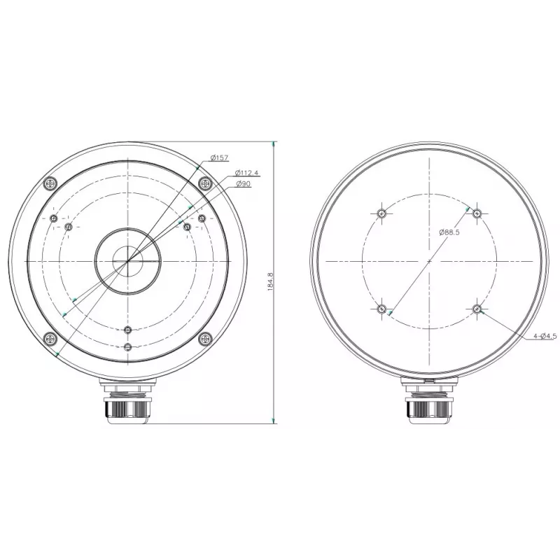 Hikvision Digital Technology DS-1280ZJ-M pieslēguma kārba drošības kamerai