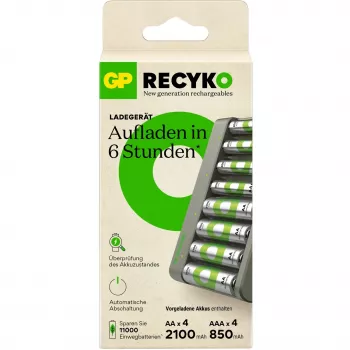 GP E821 lādētājs NiMH AA un AAA uzlādējamām baterijām