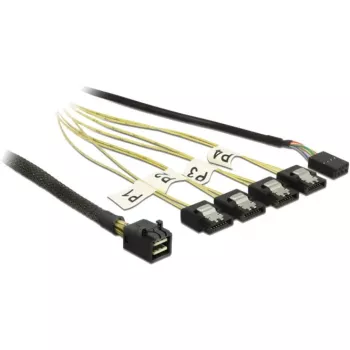 Kabelis DeLOCK Mini SAS HD SFF-8643 uz 4xSATA 7p 1m