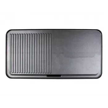 Elektriskais galda grils Rommelsbacher BBQ 2003 — 1900 W, 50×25 cm, rievots + Teppanyaki, regulējams termostats, sudrabs/melns