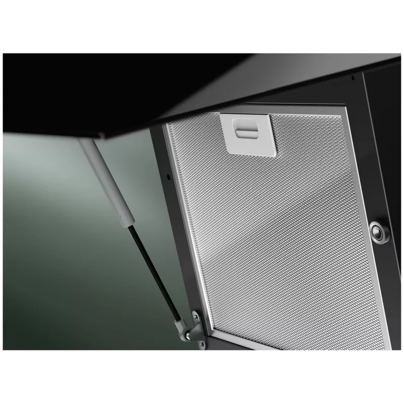 Sienas nosūcējs Electrolux LFV626K, melns, 598×396 mm, 615 m³/h recirkulācija, 62 dB, oglekļa filtrs