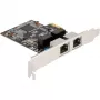 Delock PCI Express x1 karte ar 2 x RJ45 Gigabit LAN RTL8111 (88615)