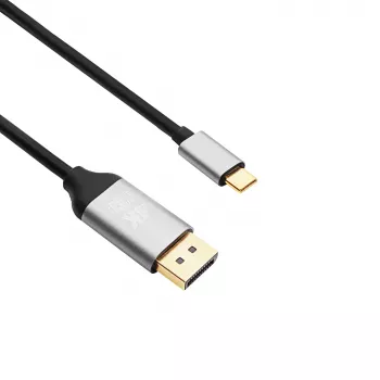 Akyga AK-AV-16 USB-C – DisplayPort kabelis, 4K 60 Hz, 1,8 m, melns
