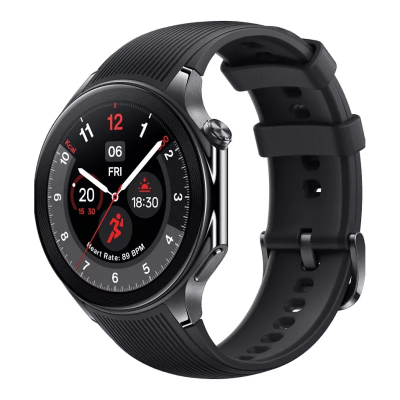 OnePlus Watch 2 - 46 mm - viedpulkstenis ar fluoroelastomēra siksniņu - plaukstas locītava 140-210 mm - 3.63 cm (1.43) displejs