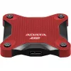 Ārējais SSD ADATA SD620 1 TB, portatīvais, USB 3.2 Gen 2 (Micro-USB B), lasīšana 520 MB/s, rakstīšana 460 MB/s, triecienizturīgs, sarkans