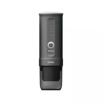 Kafijas automāts OUTIN Nano Grey — maltā kafija, 20 bāri, 7500 mAh akumulators, 670 g