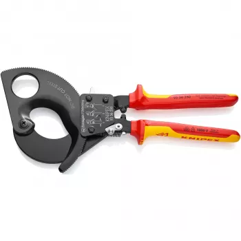 Kabeļu griezējs KNIPEX 95 36 280, Cu- un Al-kabeļiem, VDE testēts