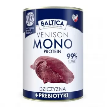 BALTICA Nutraceutic Monoprotein Brieža gaļa ar prebiotikām - mitrā suņu barība - 400g
