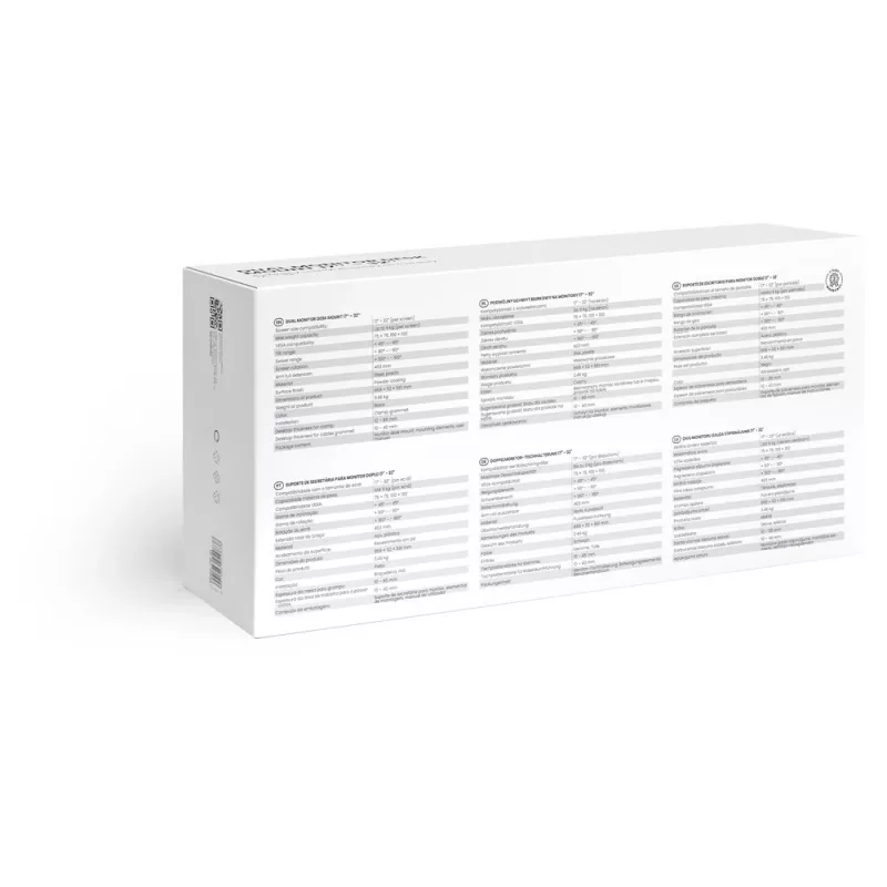 Galda stiprinājums diviem monitoriem SAVIO UM-03 Melns, VESA 100x100, 17–32 collām